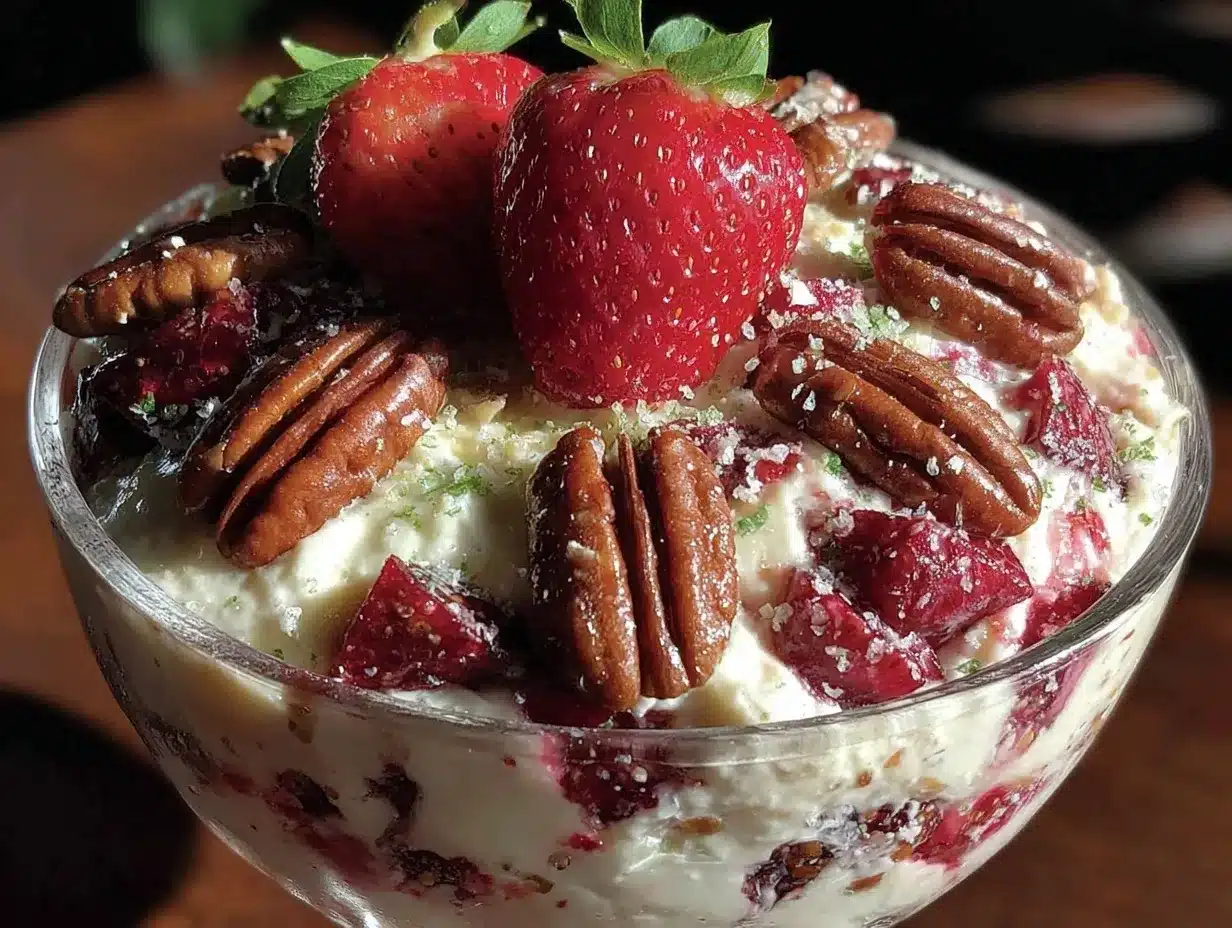 creamy strawberry salad preparation steps