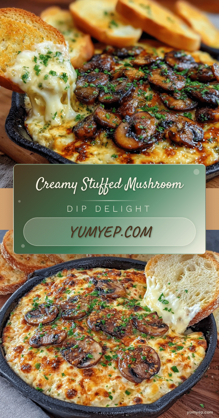 creamy stuffed mushroom dip recipe