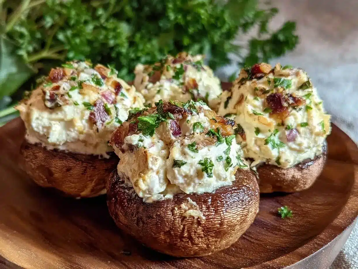 creamy stuffed mushrooms preparation steps
