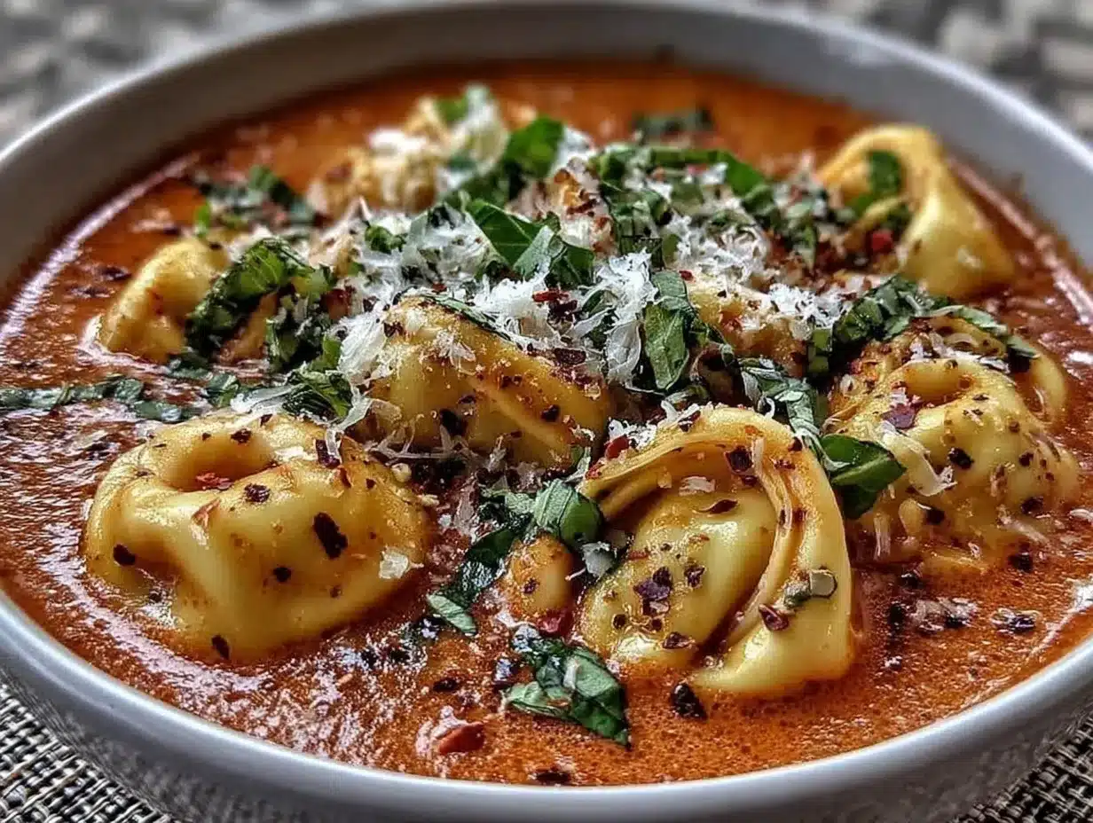 creamy tomato tortellini soup preparation steps