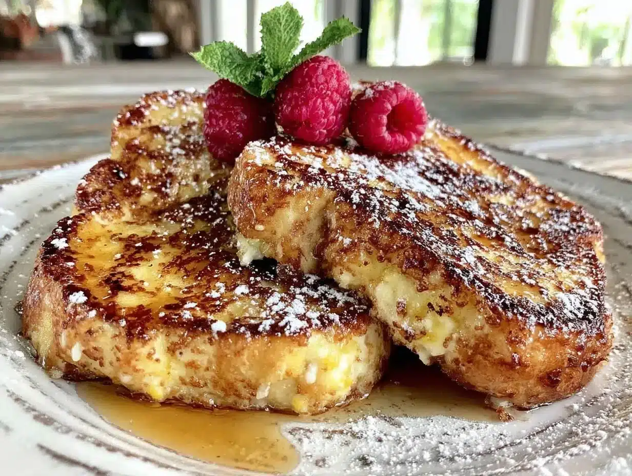 crème brûlée French toast preparation steps