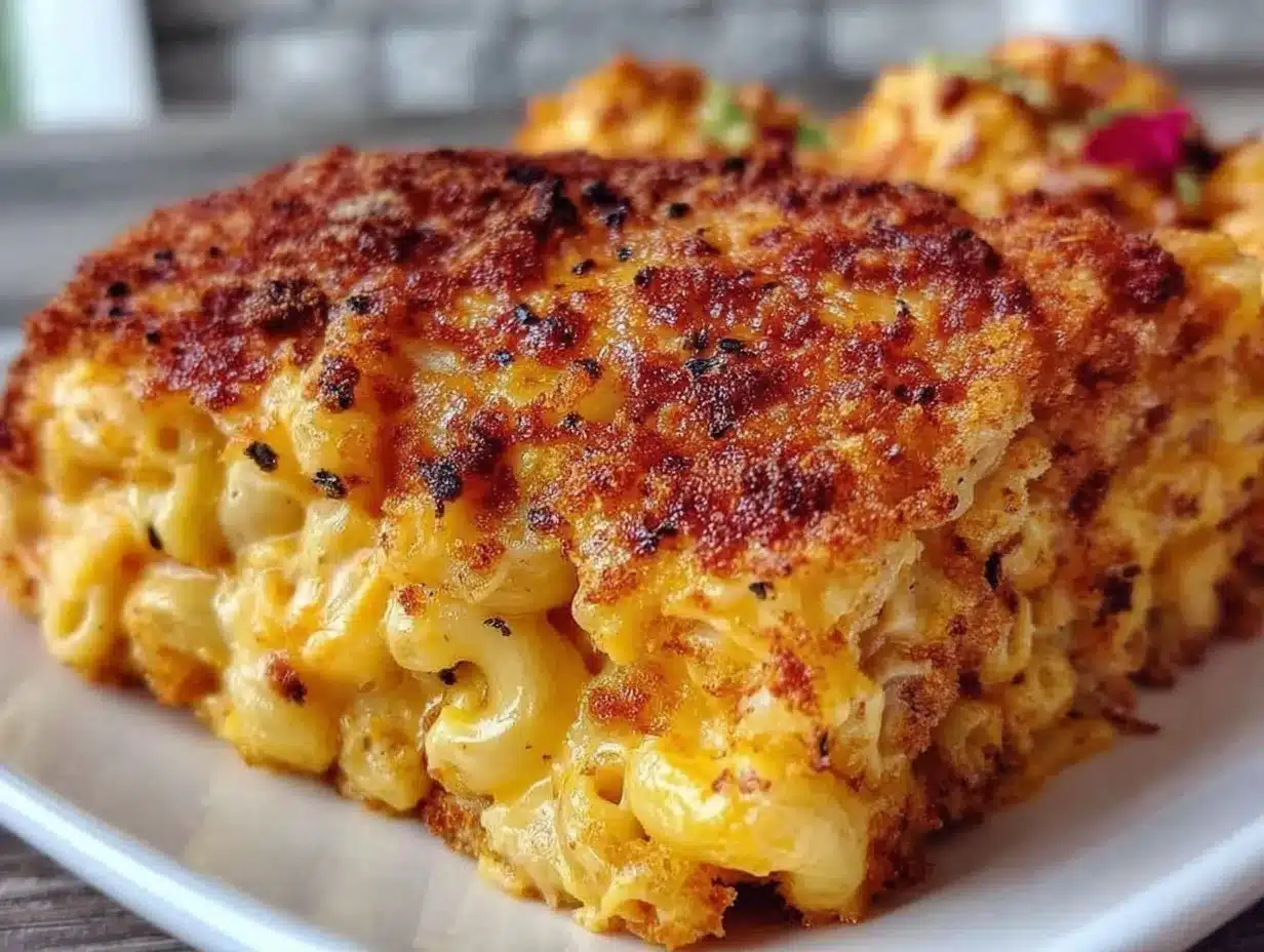 crispy baked cheddar mac and cheese preparation steps