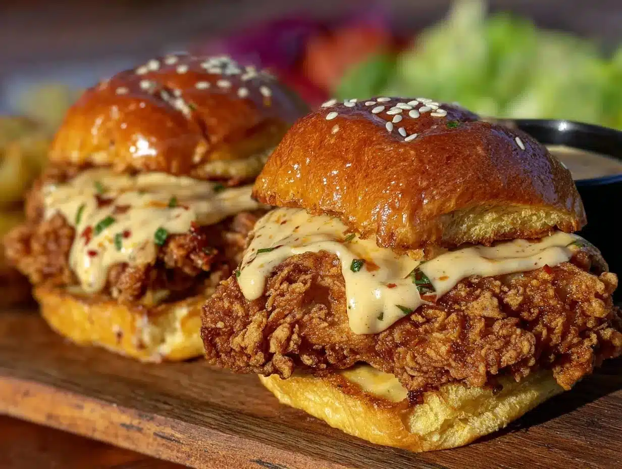 crispy bang bang chicken mini sandwiches preparation steps