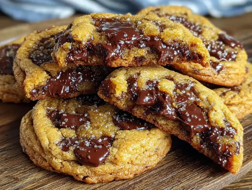 crispy brown butter chocolate chip cookies - featured image