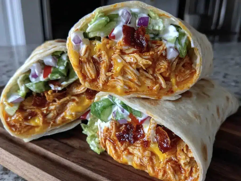 crispy buffalo chicken wrap - featured image