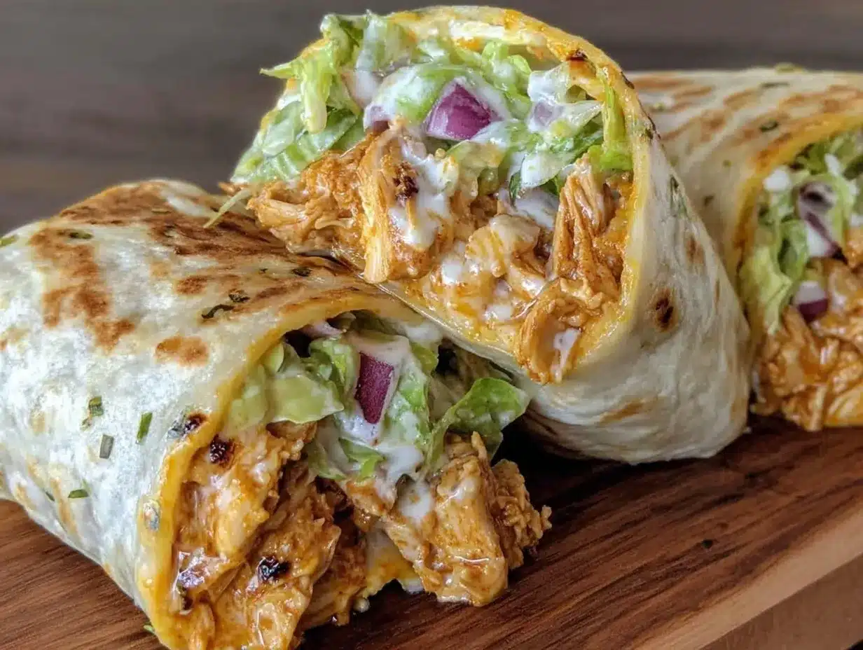 crispy buffalo chicken wrap preparation steps