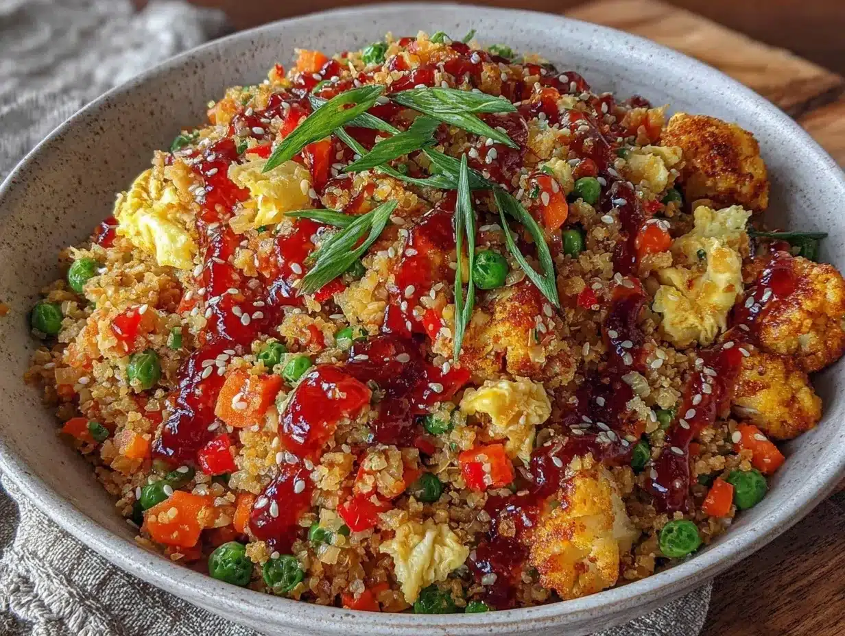 crispy cauliflower fried rice preparation steps