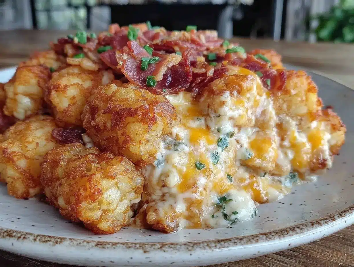 crispy cheddar ranch chicken tater tot bake preparation steps