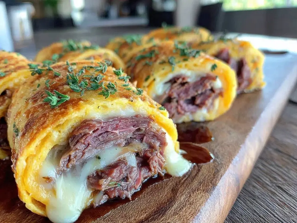 Crispy French Dip Tortilla Roll Ups - featured image