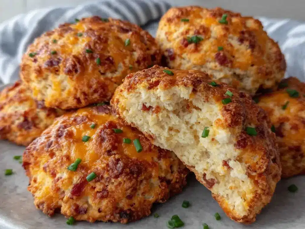crispy ham cheese scones - featured image