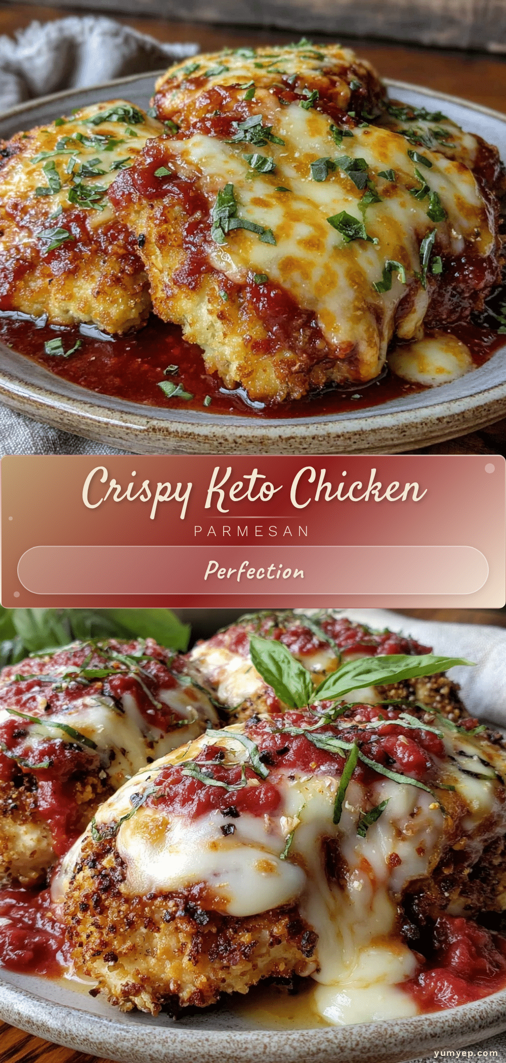 crispy keto chicken parmesan recipe