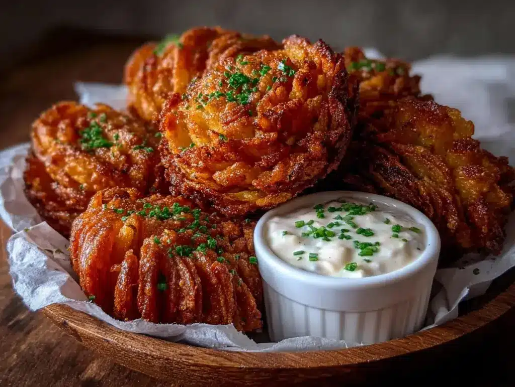 crispy mini bloomin onions recipe - featured image