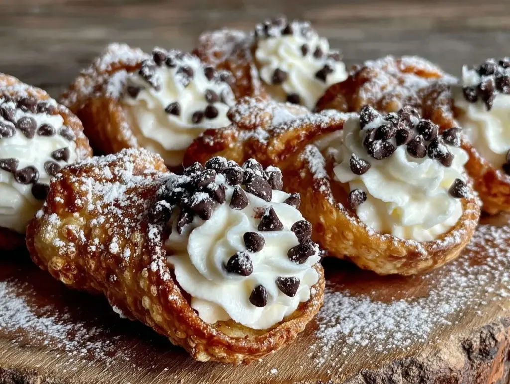 crispy mini cannoli bites - featured image