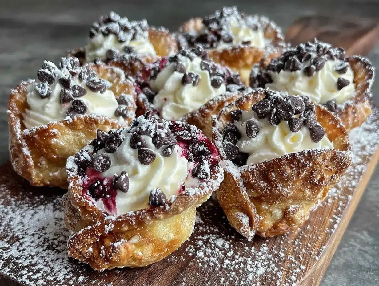 crispy mini cannoli bites preparation steps