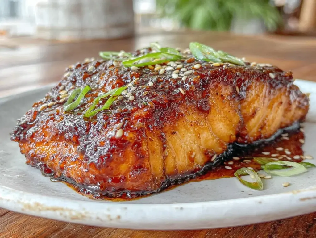 crispy miso glazed salmon - featured image