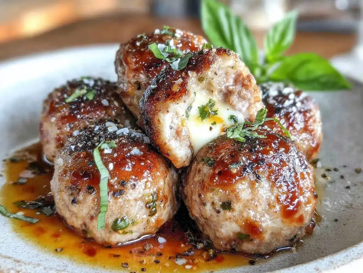 crispy mozzarella stuffed meatballs preparation steps