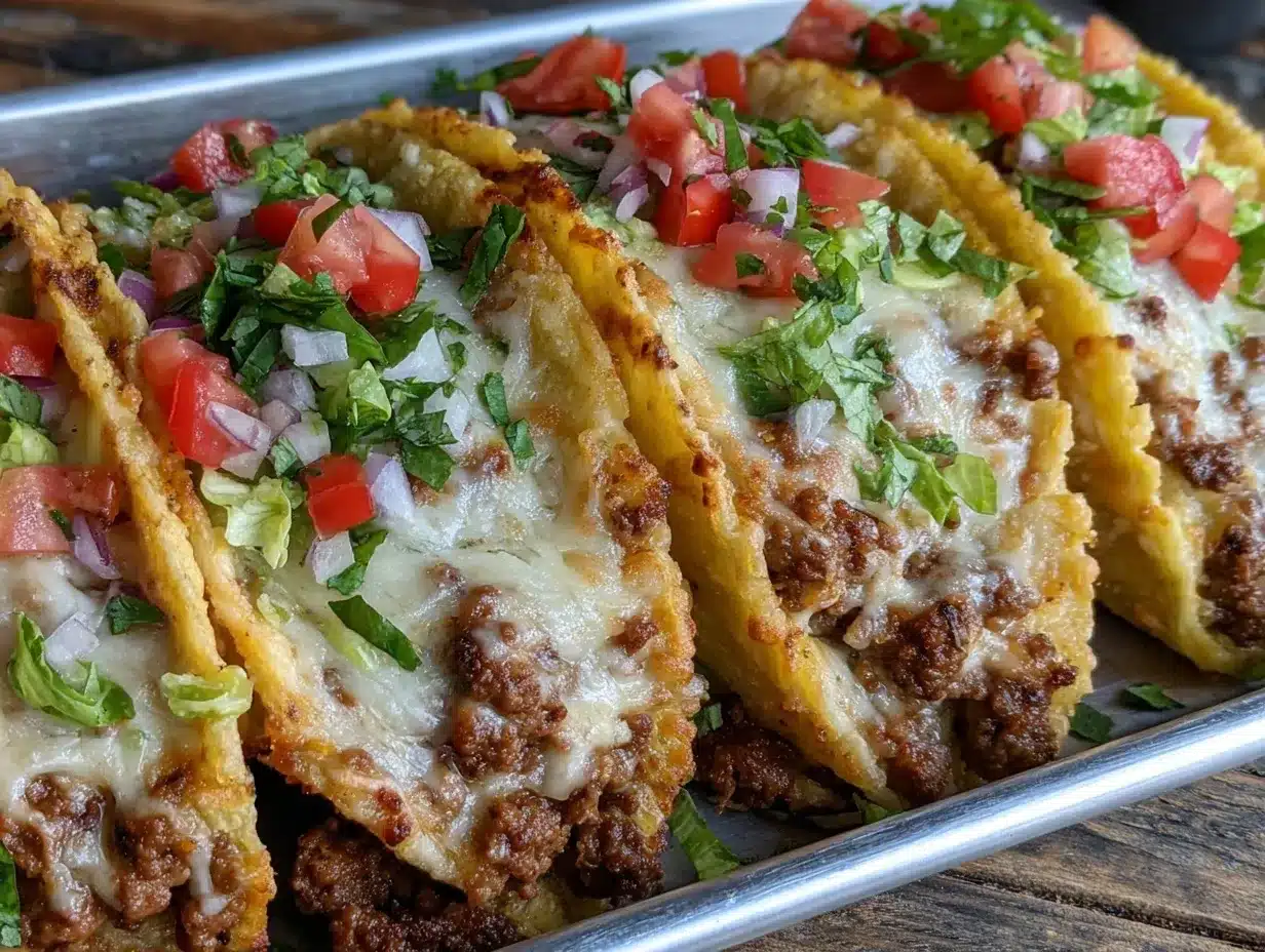 crispy oven-baked cheesy tacos preparation steps