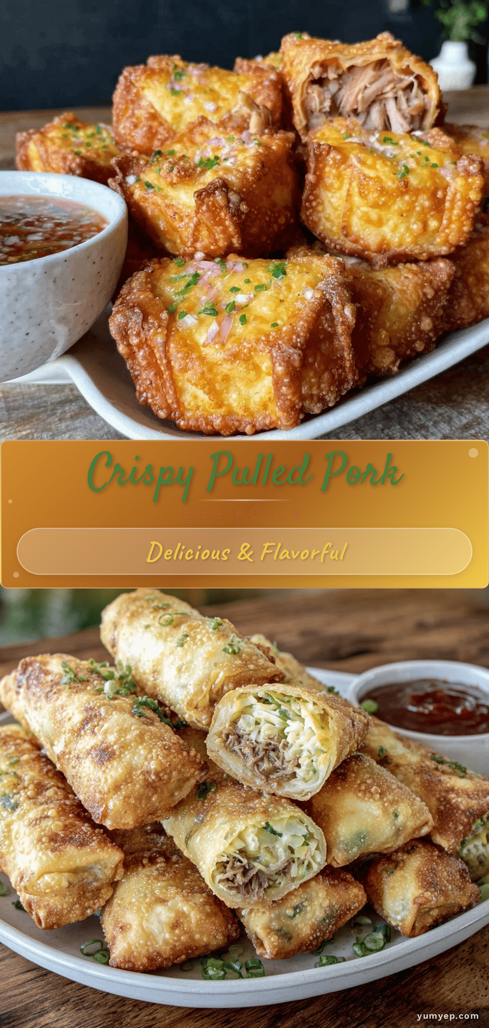 crispy pulled pork egg rolls recipe