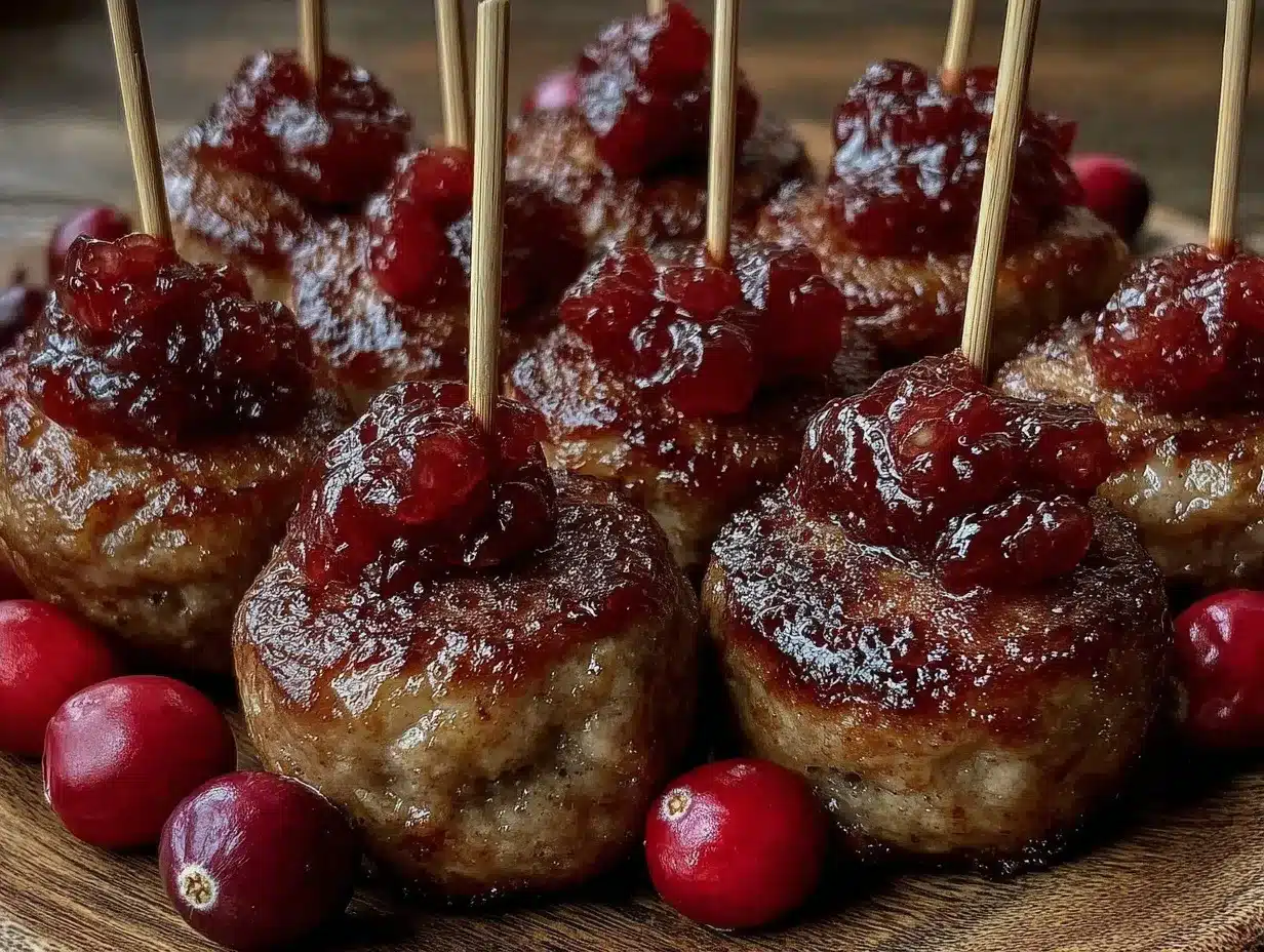 crispy sheet pan smoked sausage cranberry bites preparation steps