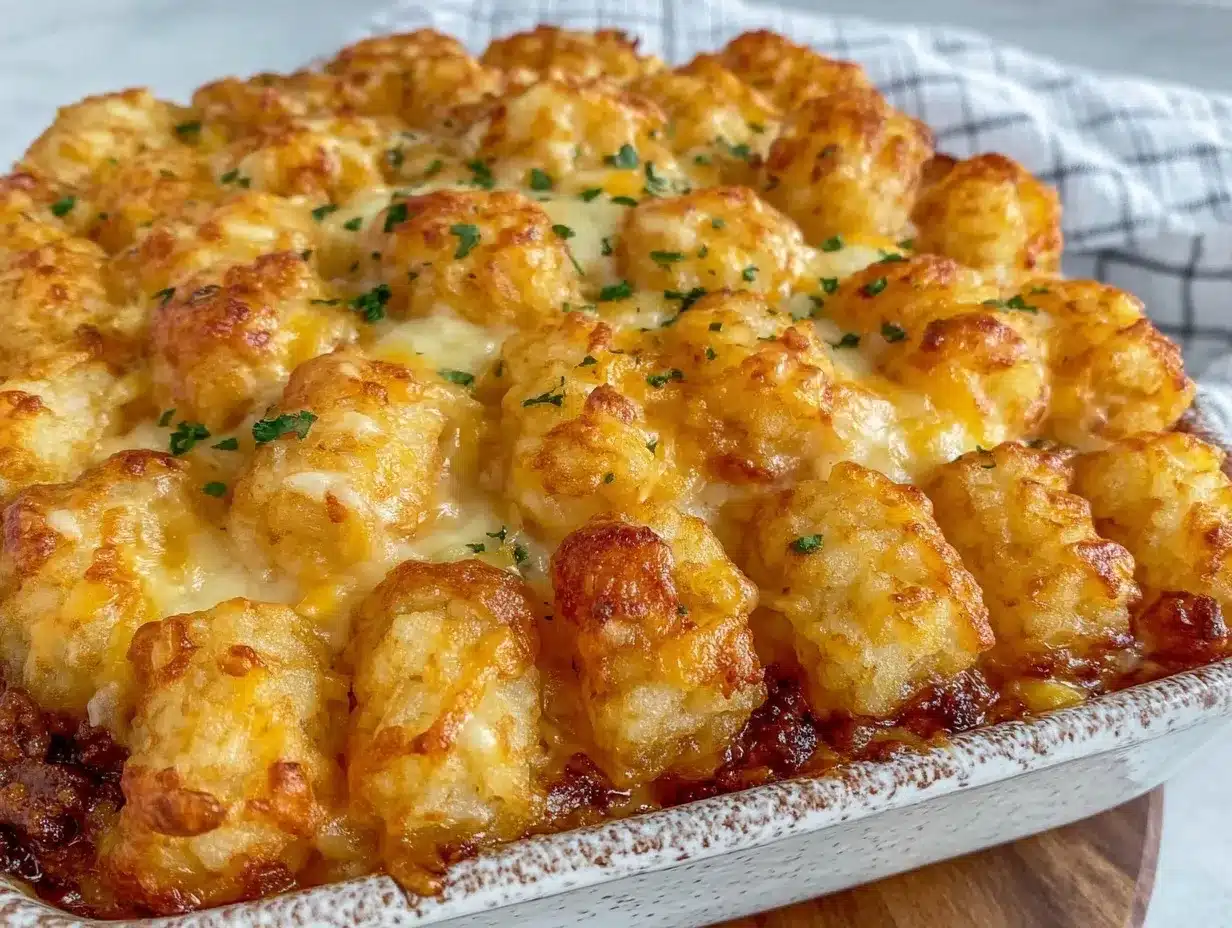 crispy tater tot hotdish preparation steps