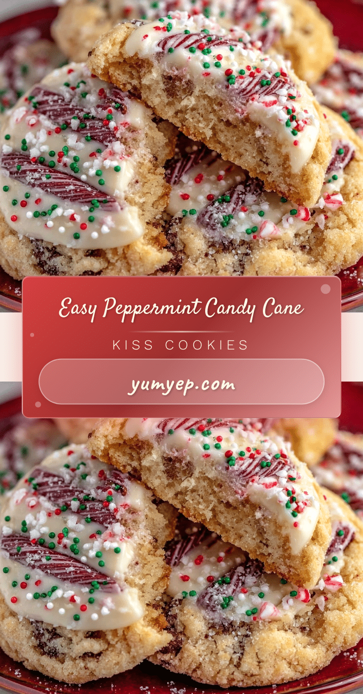 Easy Candy Cane Kiss Christmas Cookies recipe