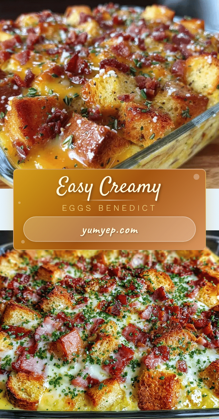 easy creamy eggs benedict casserole recipe