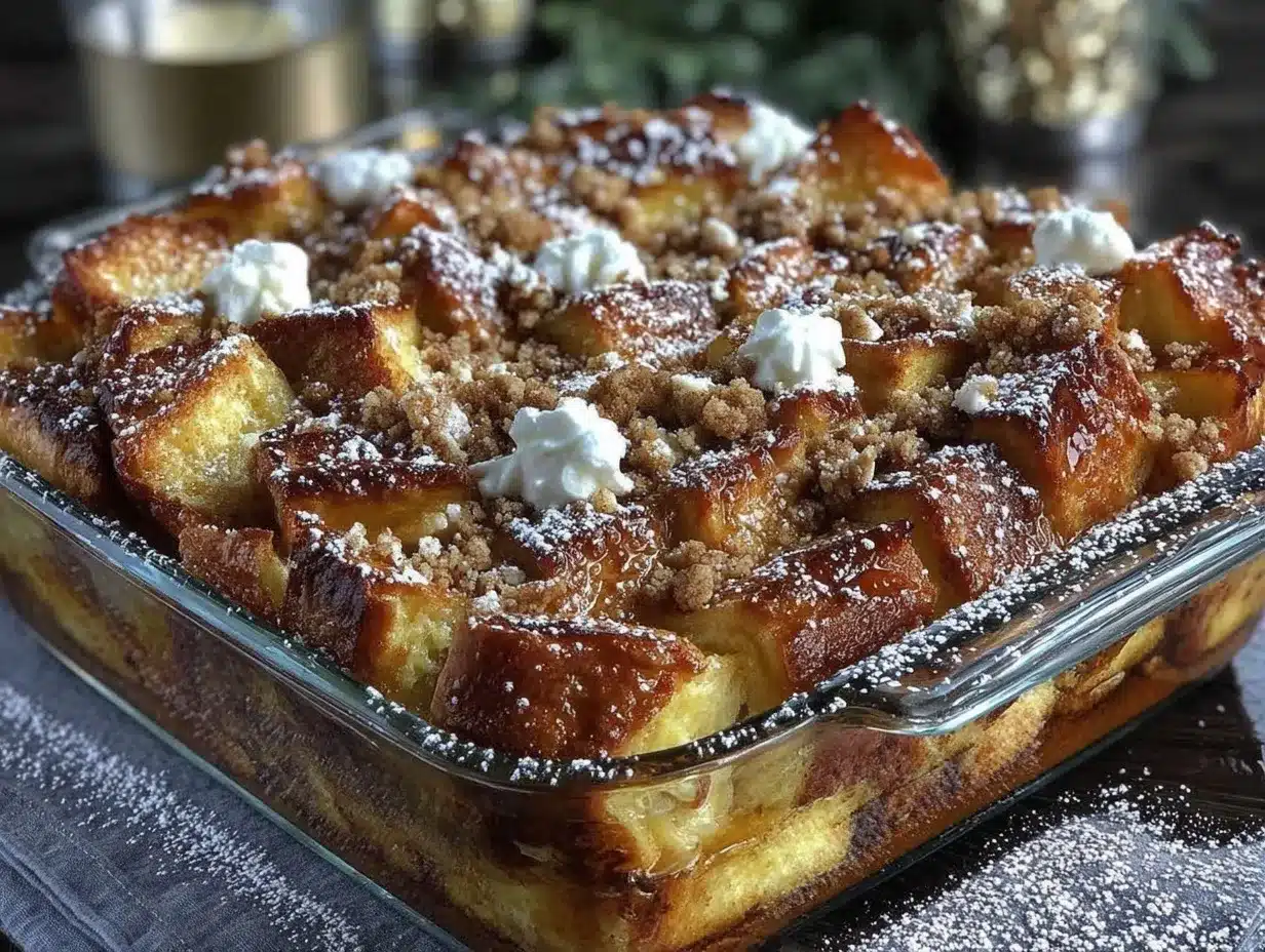 easy creamy french toast bake preparation steps