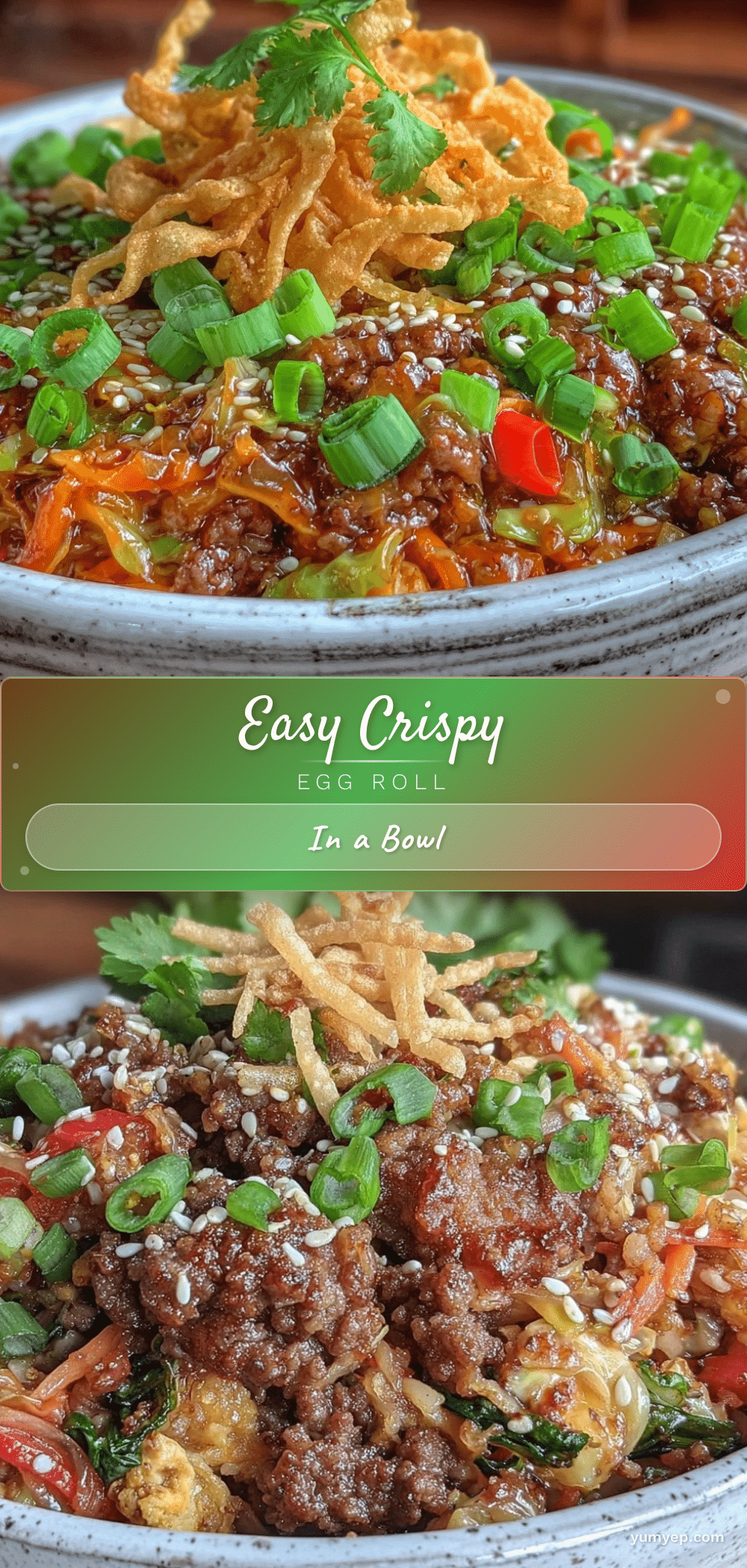 easy crispy egg roll in a bowl recipe recipe