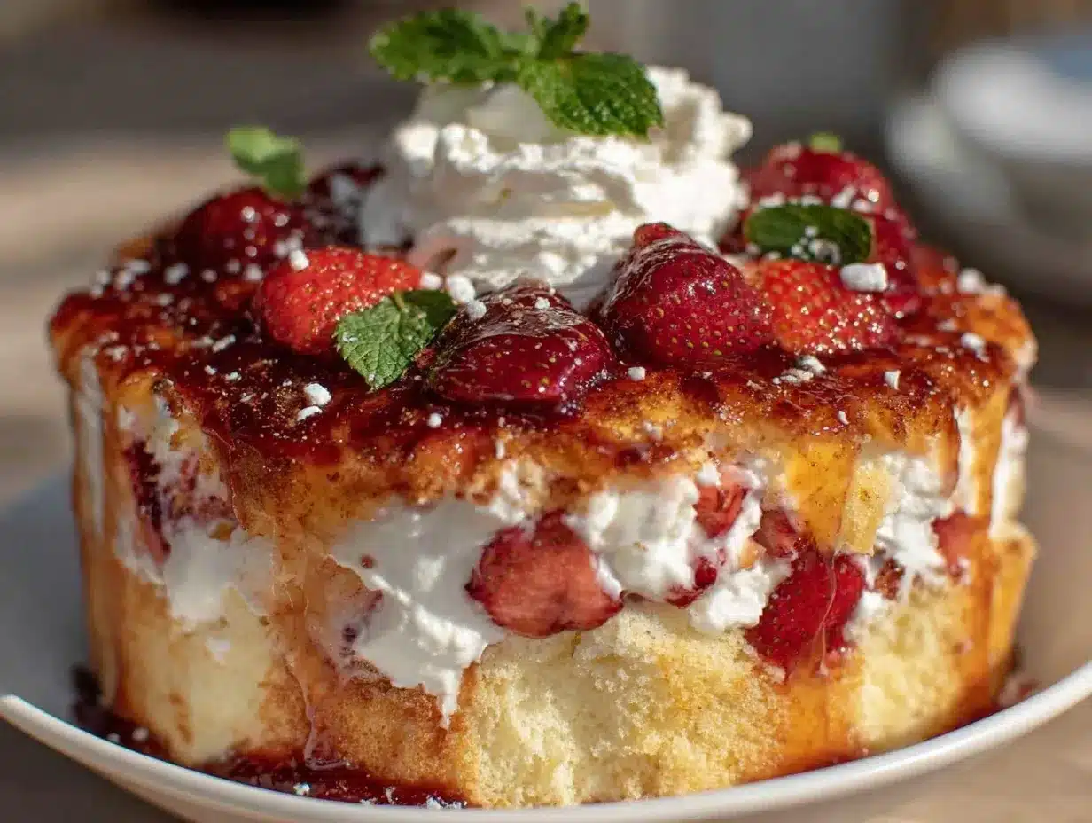 Easy Layered Strawberry Shortcake Trifle preparation steps