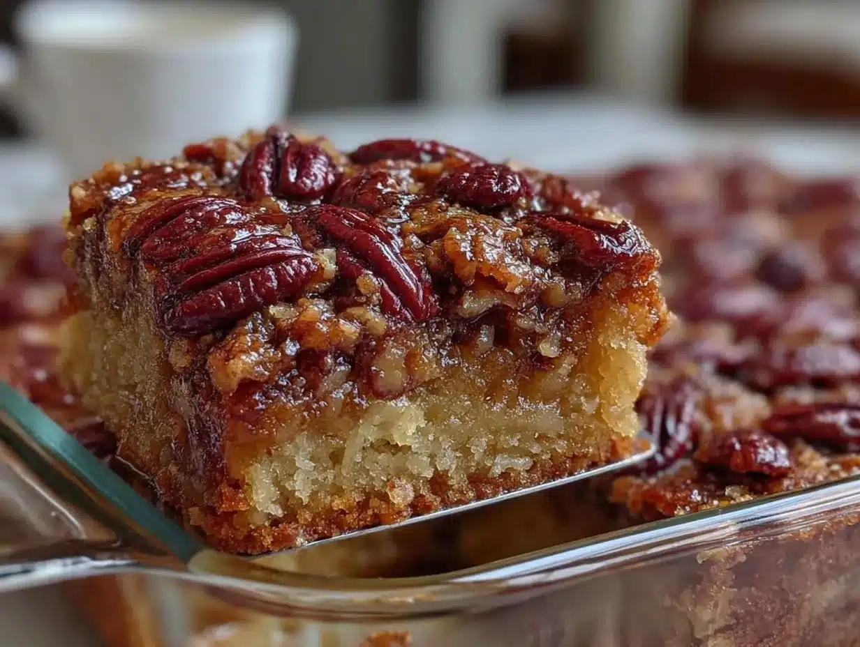 Easy Pecan Pie Dump Cake preparation steps