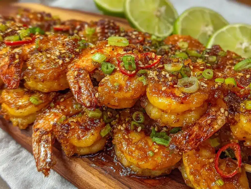 firecracker shrimp skewers - featured image