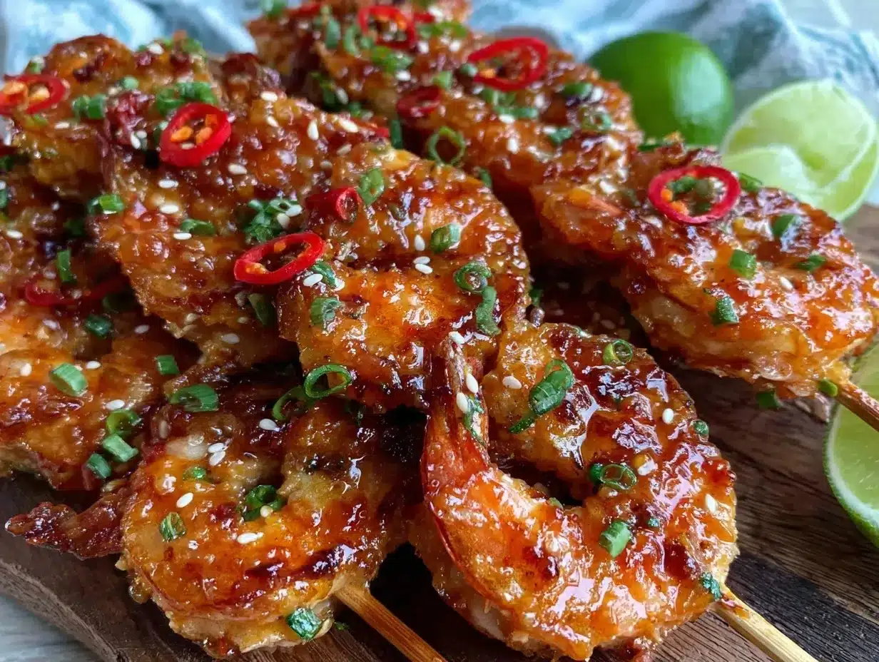 firecracker shrimp skewers preparation steps