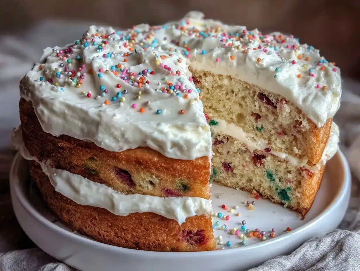 fluffy funfetti cake recipe from scratch preparation steps
