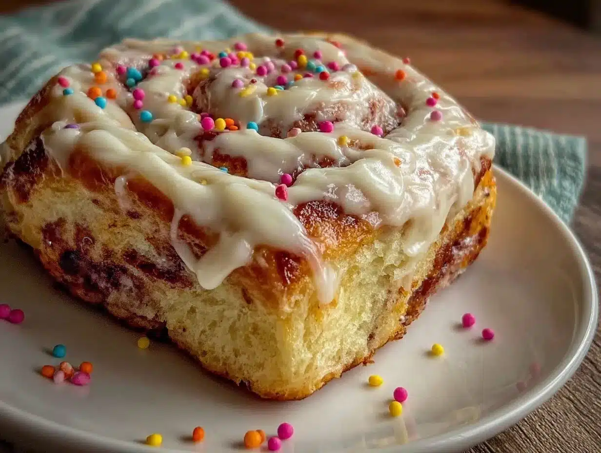 Fluffy Funfetti Cinnamon Rolls preparation steps