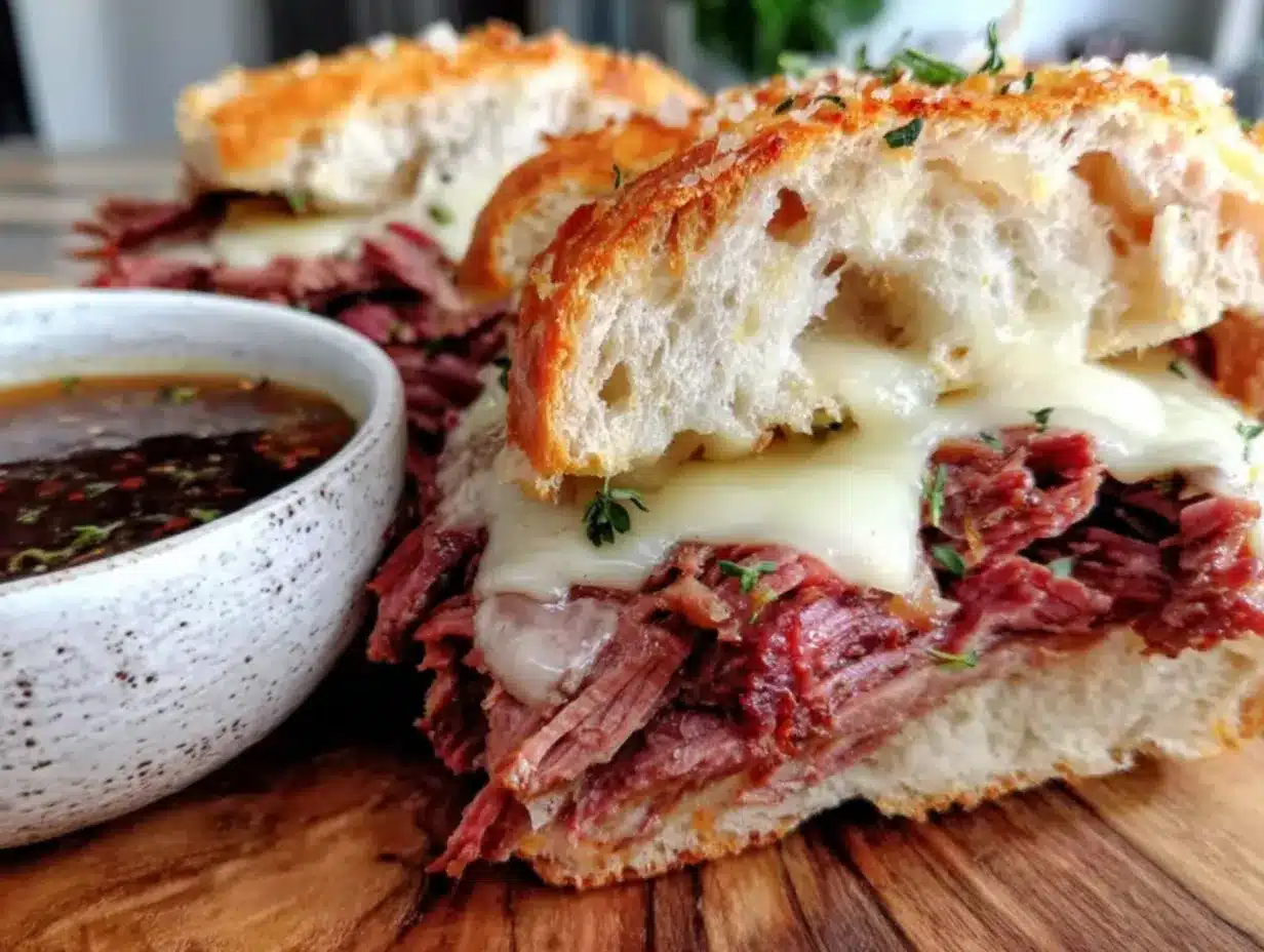 French Dip Sandwich preparation steps