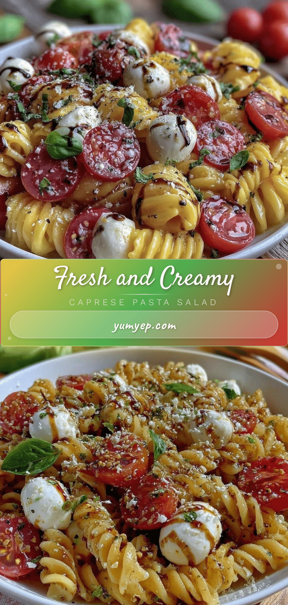 Fresh Caprese Pasta Salad recipe
