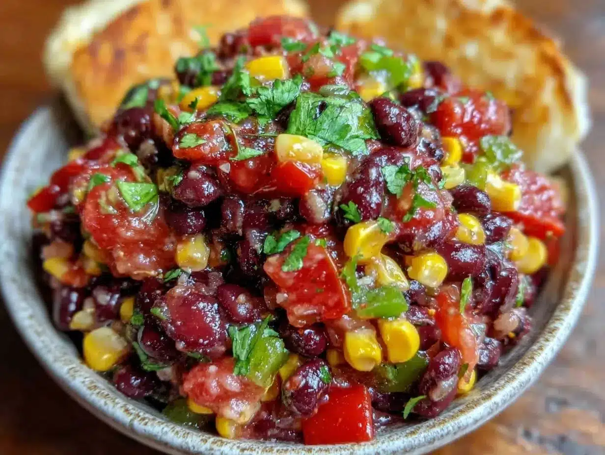 fresh cowboy caviar dip preparation steps