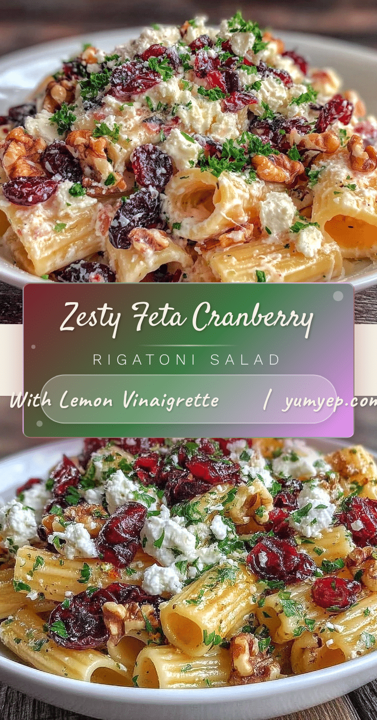 Fresh Feta Cranberry Rigatoni Salad recipe