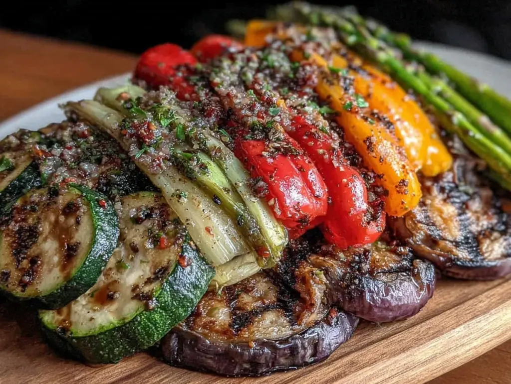 fresh grilled vegetable platter - featured image