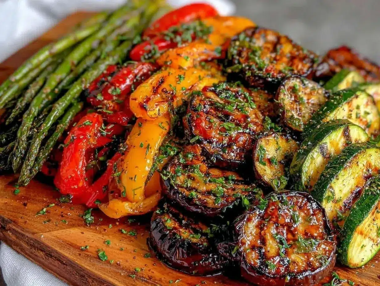 fresh grilled vegetable platter preparation steps