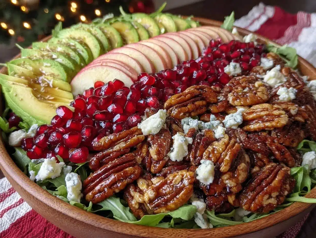 fresh winter christmas salad preparation steps