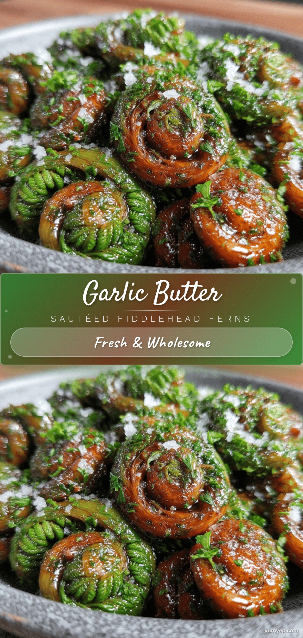garlic butter fiddlehead ferns recipe