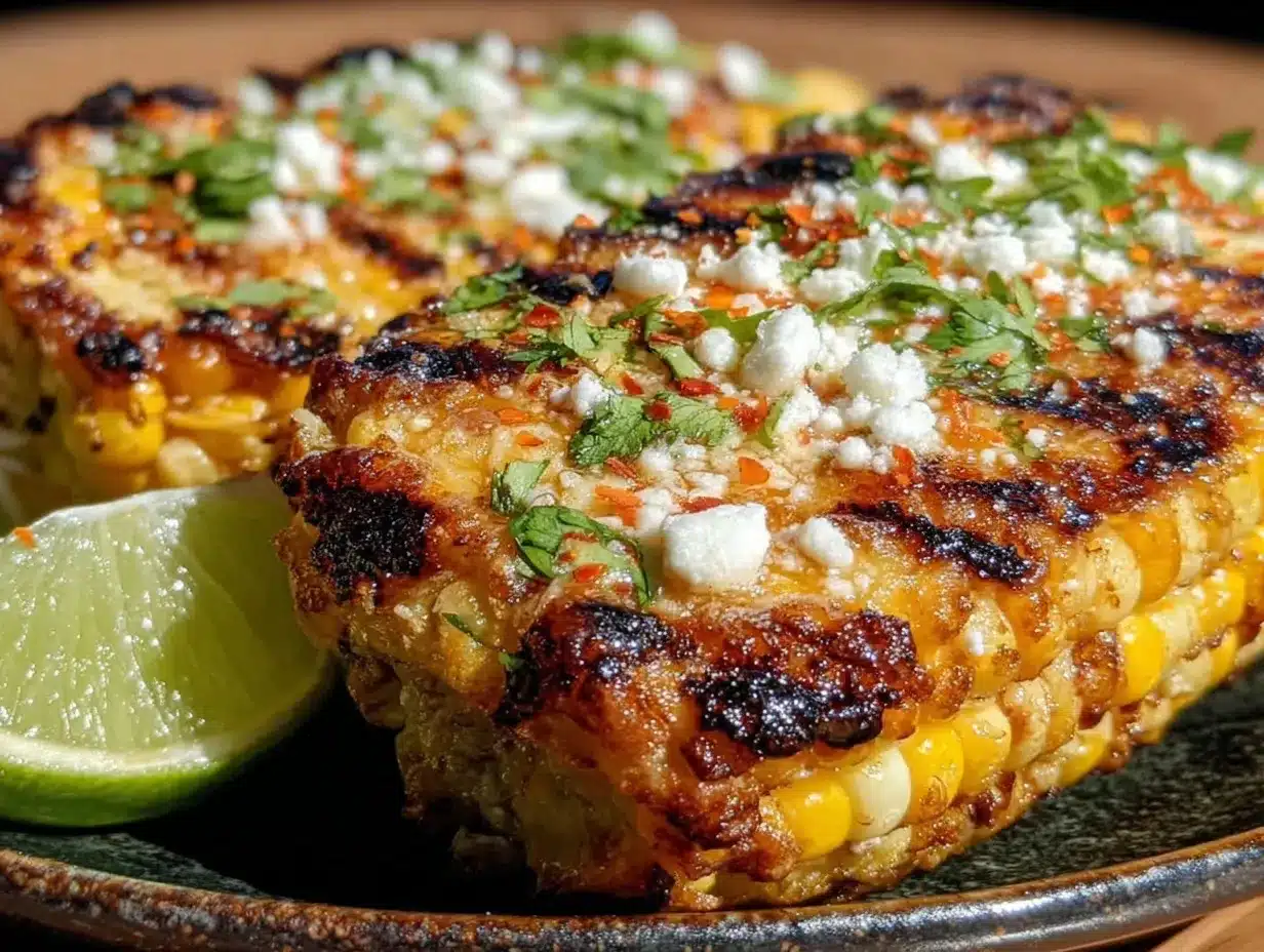 grilled Mexican street corn preparation steps