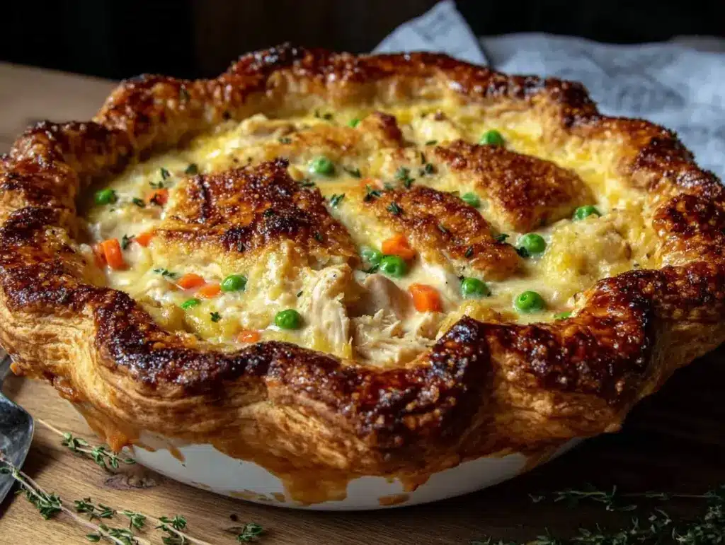 homemade chicken pot pie - featured image