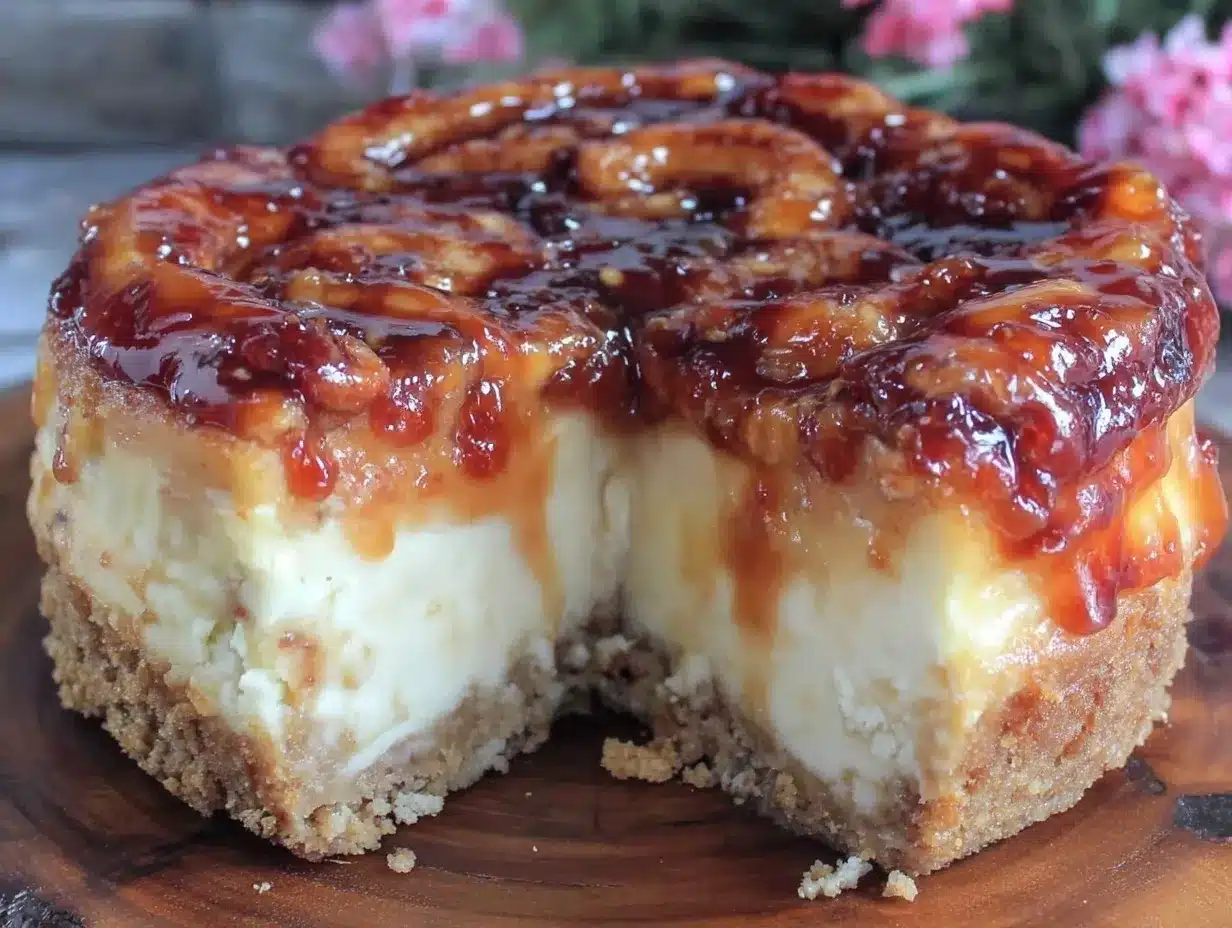 honey bun cheesecake preparation steps