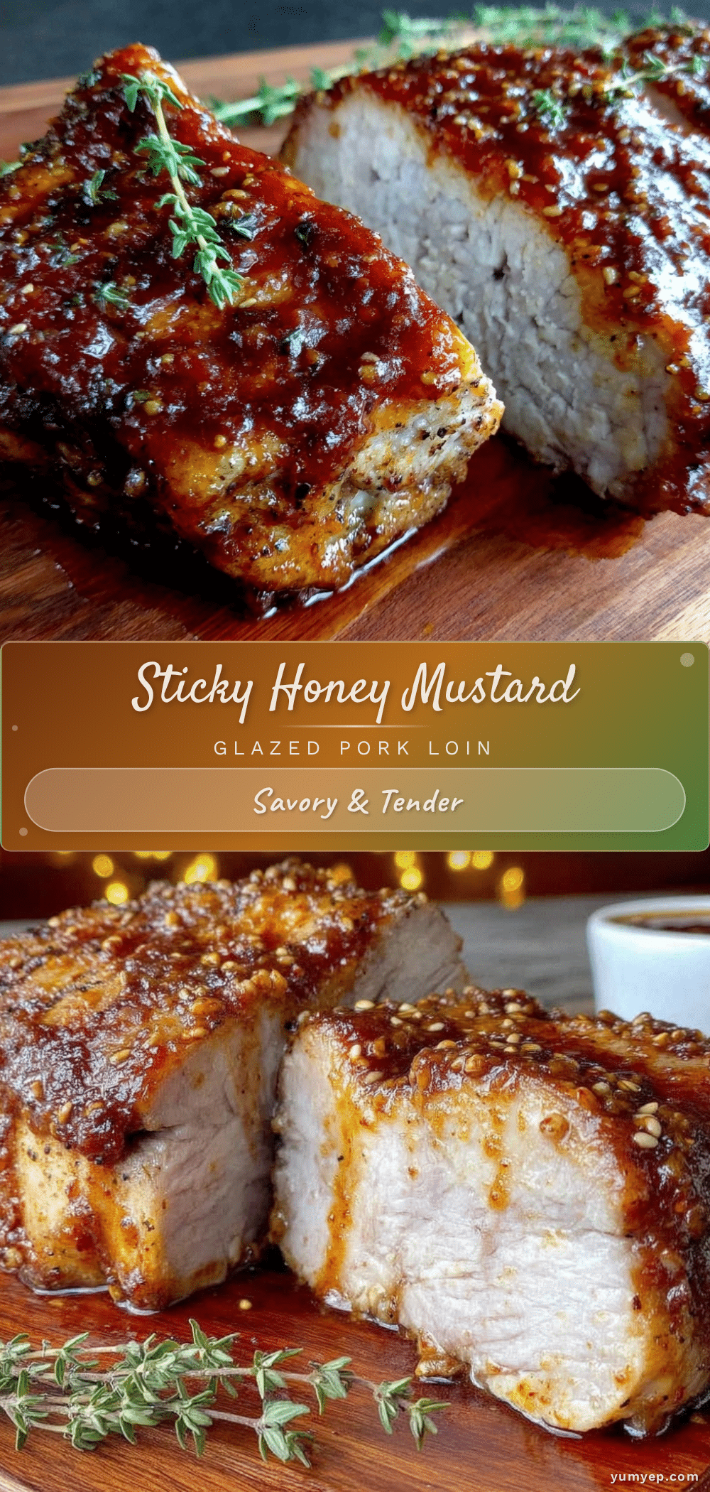 honey mustard glazed pork loin recipe