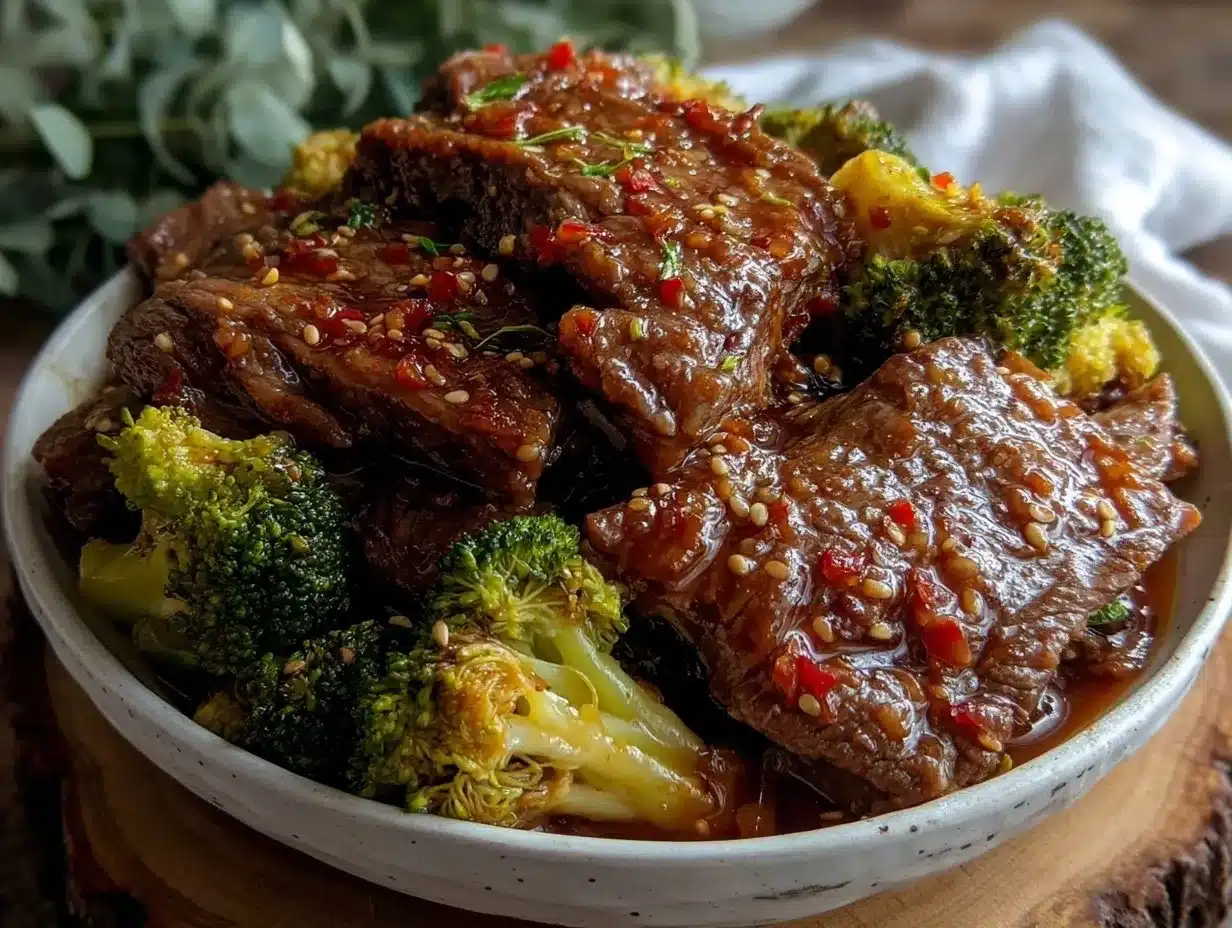 Instant Pot Beef and Broccoli preparation steps