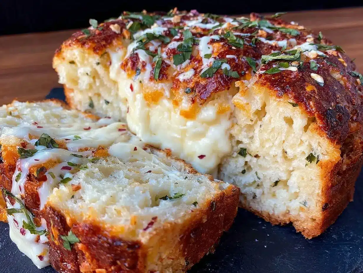 Italian herb cheese bread preparation steps