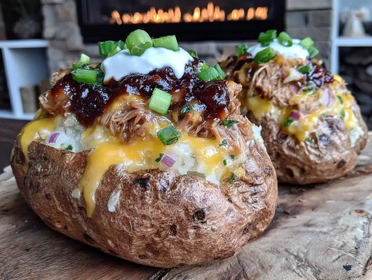 loaded bbq baked potatoes preparation steps