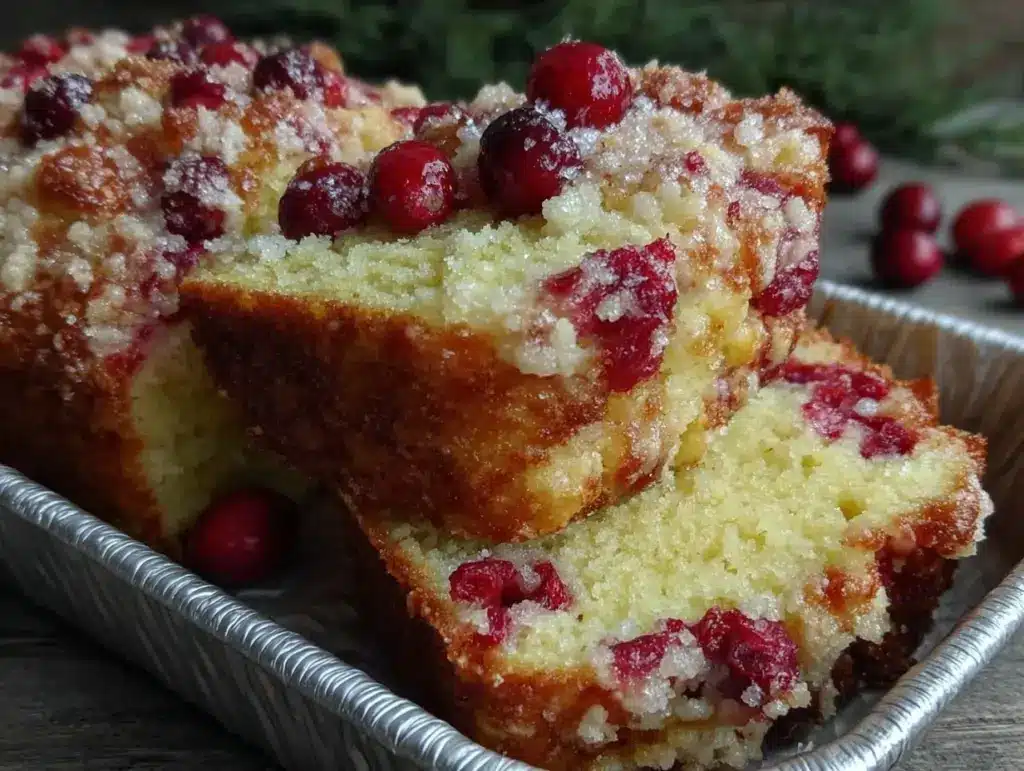 moist christmas cranberry bread - featured image